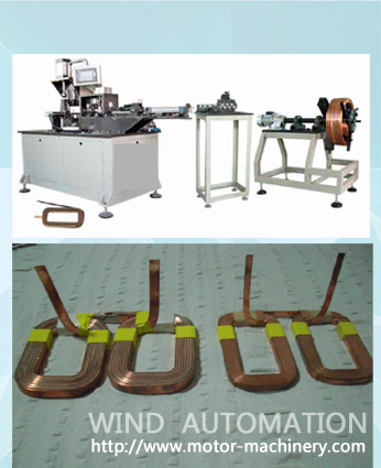 Flat wire pole coils winding machine WIND-PCW-F1